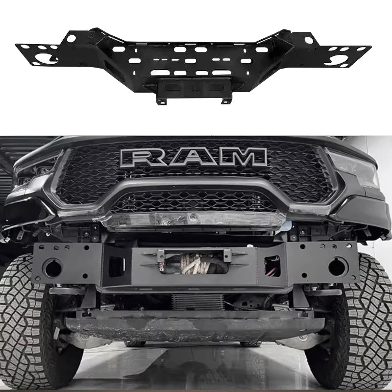 For Ram1500 TRX Steel Winch Tray Bracket Winch Mounting Rack Holder Parts Winch Frame Trailer Hitch Car Accessories Winch Cradle 4