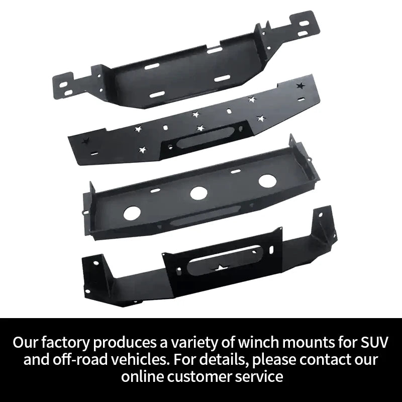 For Mitsubishi Leopaard Feiteng Black King Kong Steel Winch Tray Bracket Trailer Hitch Car Winch Cradle Accessories Rack Holder 6