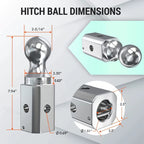 Gooseneck Trailer Ball 2-5/16 Inch Steel New Max Load 30000lbs Integrated Hook Hitch Camp Trailer Car Accessories 5