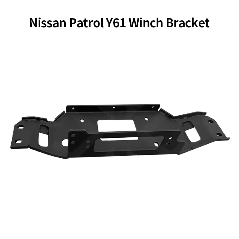 For Nissan Patrol Y61 Steel Front Bumper Winch Tray Bracket Trailer Winch Refit Parts Trailer Hitch Winch Cradle Car Accessories 1