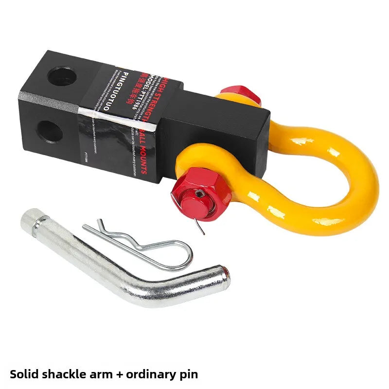 New 2inch Flat Off-Road Car Towing Hook Modified Hooligan Shackle Arm Square Mouth American Rescue Pull Special 4.7ton 4
