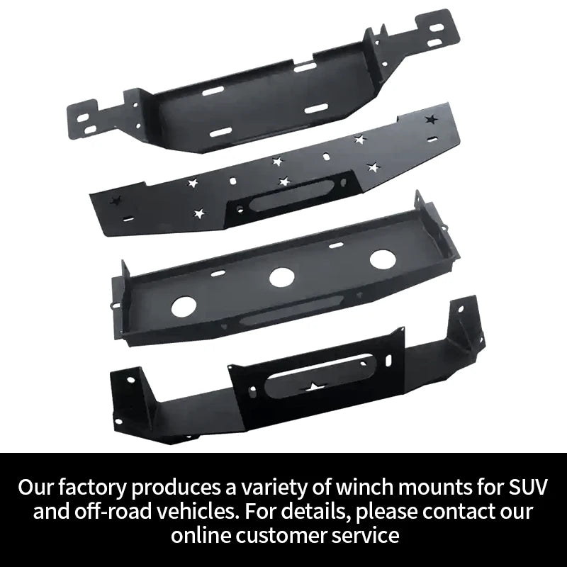For Tank 400 Hi4-T Steel Front Bumper Winch Tray Bracket Winch Cradle Trailer Hitch Car Accessories Winch Mounting Rack Holder 6
