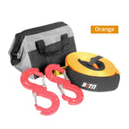 New High Quality Nylon Double Braided Kinetic Rescue Tow Rope 15 Ton Load Capacity 9m Length 75mm Size Emergency Trailer 3