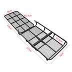 Folding Rear Trunk Cargo Carrier Basket, Hitch Mount Luggage Rack for Travel Camping SUV Trailer Hitch Camp Trailer Accessories 2