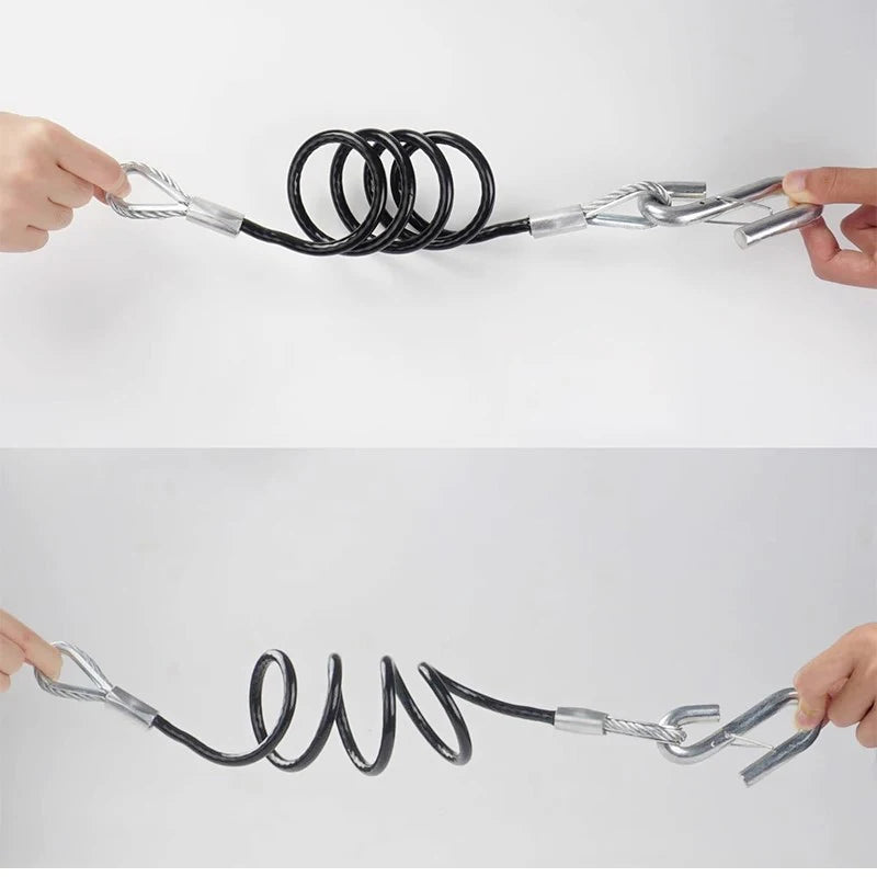 3500LBS Spring Steel Wire Rope Trailer Safety Rope, Trailer Hitch Accessories 5