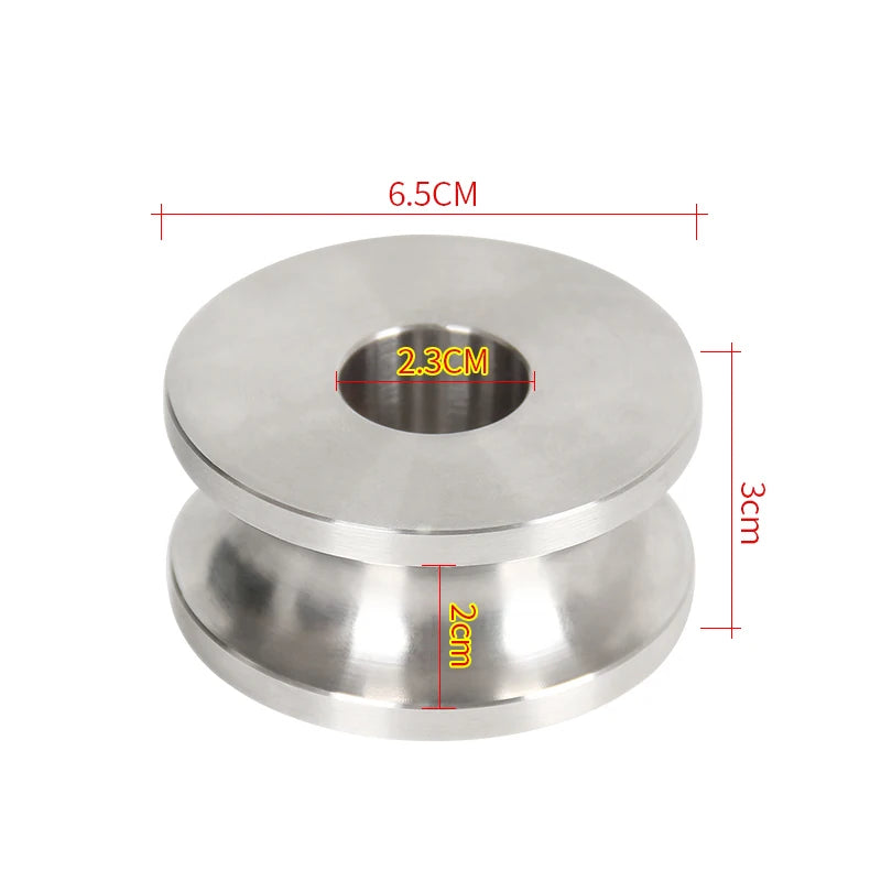 10T Stainless Steel Pulley Block 4x4 Off-Road Rescue Lifting Wire Rope Pulley Trailer Hitch Parts Car Accessories High Polished 3