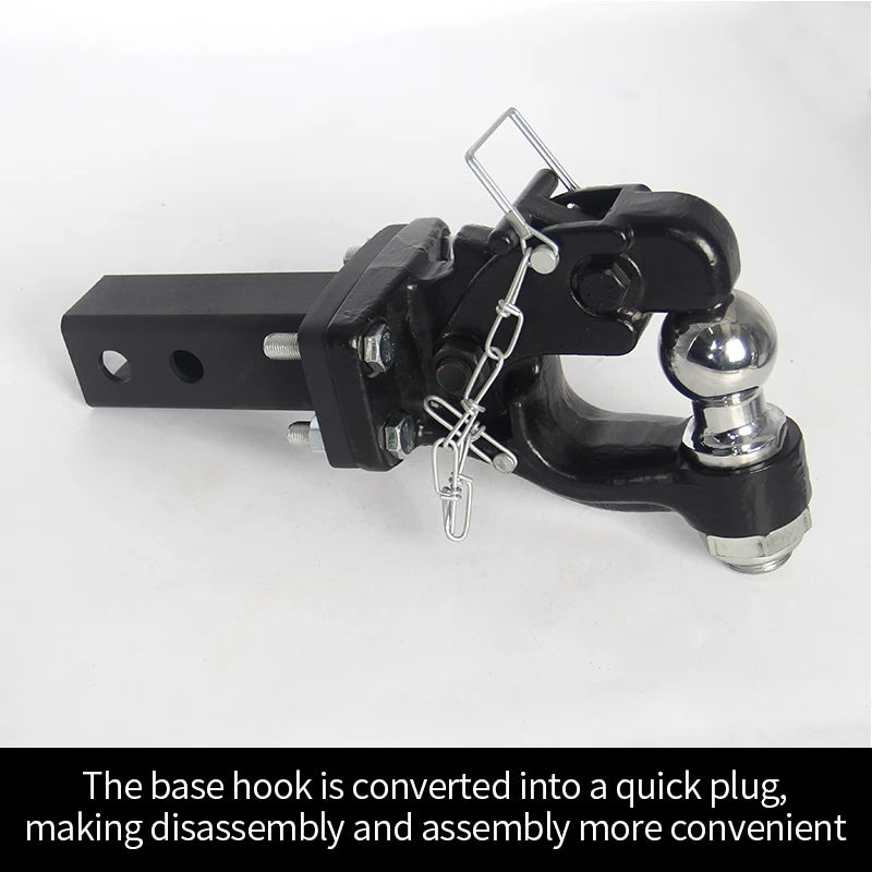 Trailer Rear Bumper Square Mouth Connector Towing Hook 5*5CM Pipe Convert 85*45CM Hole Trailer Hitch Pintle Hook Accessories 5