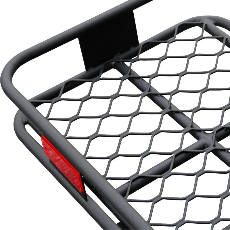 4x4 Offroad Car Black Aluminium Alloy Hitch Mount Luggage Basket 5x5cm square Quick Insertion for 2-inch Square Mouth Base 5
