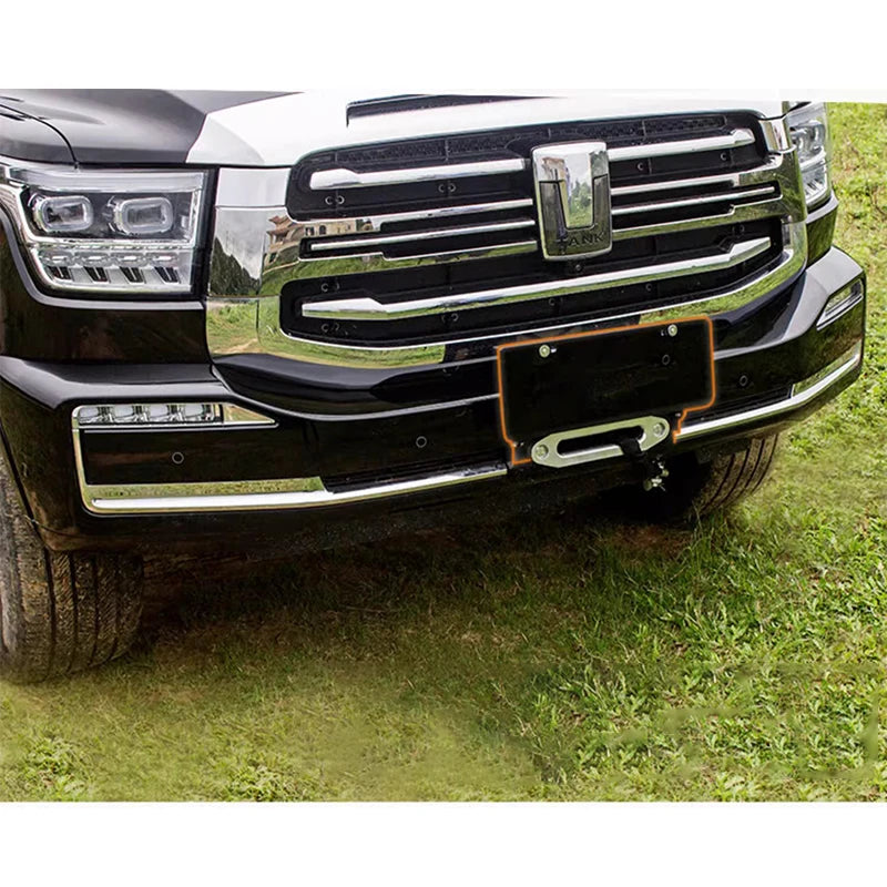 Steel Winch Tray Bracket Parts Great Wall Tank 500 Front Bumper Winch Mounting Rack Holder Trailer Hitch Frame Car Accessories 6