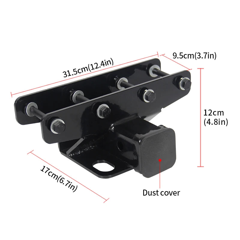 2-inch square Mouth Base for Jeep JK/JL 4x4 off Road Trailer Hitch Car Tow bar Towing Hook Vehicle Coupling Device Accessories 2