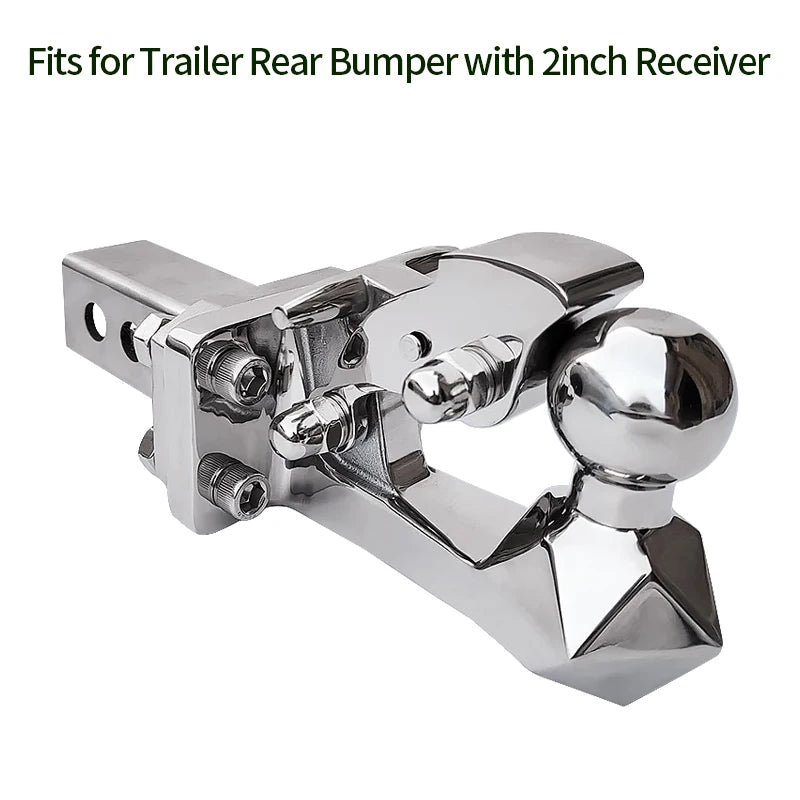 Stainless Steel Trailer Hook Match 2inch Receiver of Rear Bumper Off-road Refit Parts Trailer Hitch Arm Camping Car Accessories 4