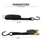Ratchet Tie Down Straps With Chain Hook Tension Strap for Cargo Lashing Trailer Parts & Accessories 4