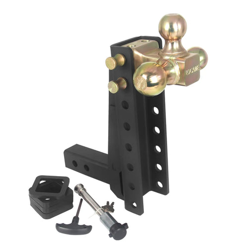 Adjustable 11inch Steel Tri-Ball Hitch Ball Mount 5cm X 5cm Trailer Hitch Camp Trailer Accessories Tow Hook 1