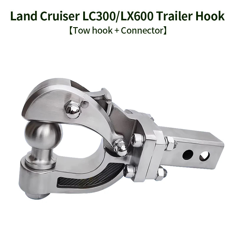 For LC300 LX600 Land Cruiser 304 Stainless Steel Trailer Hook Match 2inch Receiver Parts Trailer Hitch Camping Car Accessories 1