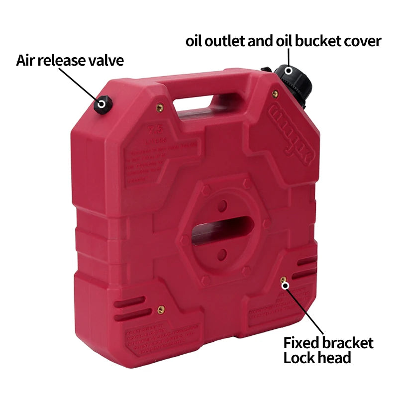 1.8 Gallon Square PE Outdoor Offroad Oil Bucket 6.8L Portable Emergency Oil Can Water Tank Overlanding Camping Car Accessories 4