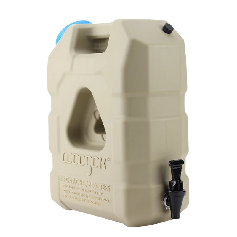 New 21L High Quality Light Yellow Outdoor Plastic PE Water Tank Faucet Switch Car-Mounted Self-Driving Tours Trailer Hitch Camp 1