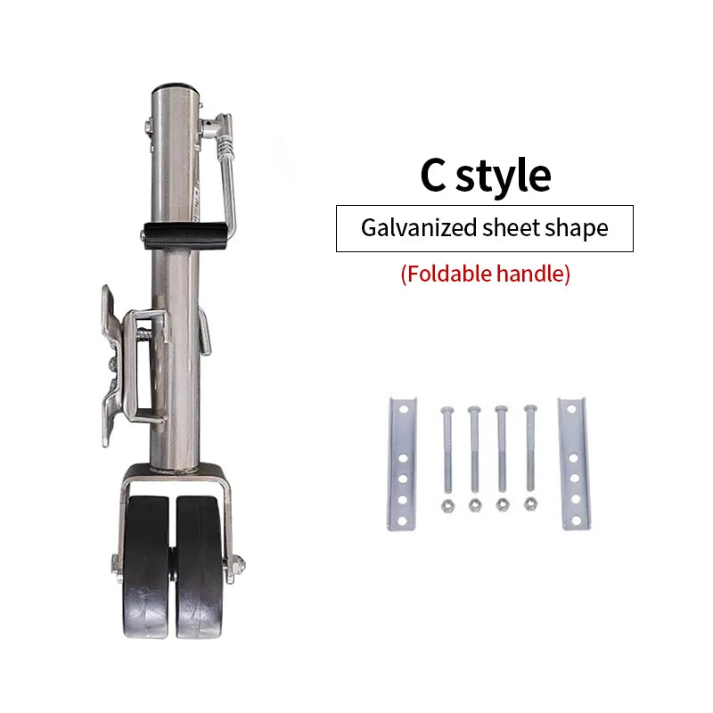 6-inch Twin Wheel Trailer Jack Bracket Universal Guide Knight Caster Trailer Accessories Yacht ATVUTV RV Trailer Hitch 5