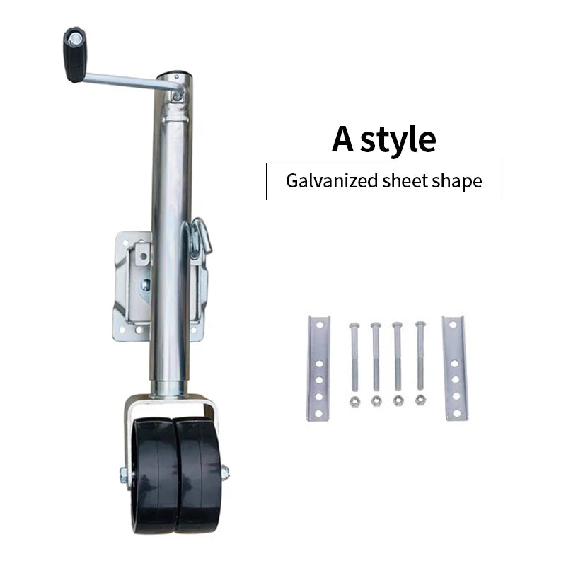 6-inch Twin Wheel Trailer Jack Bracket Universal Guide Knight Caster Trailer Accessories Yacht ATVUTV RV Trailer Hitch 3