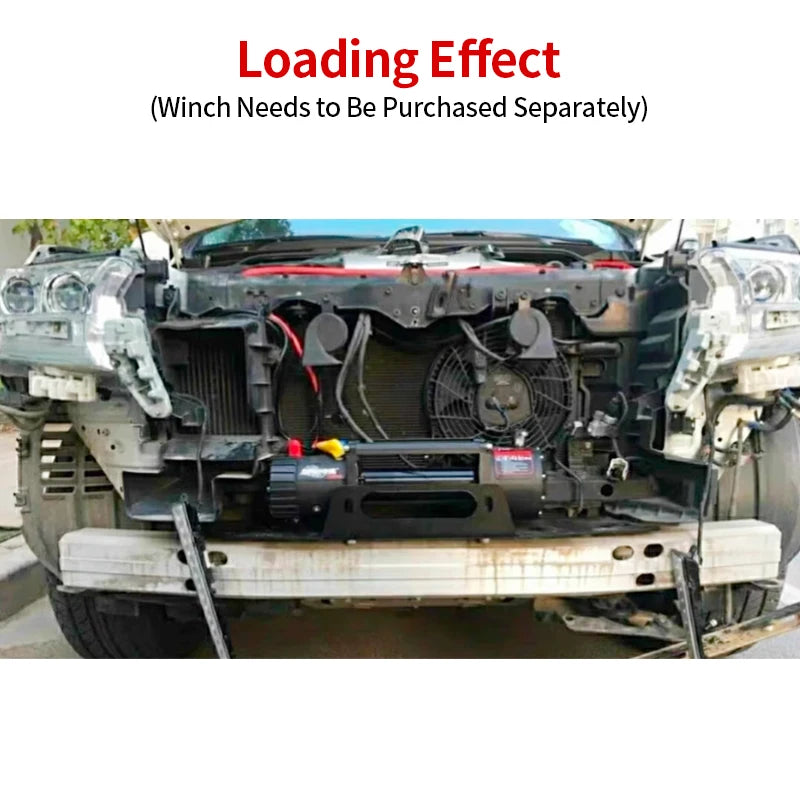For Toyota Land Cruiser LC200 Steel Winch Tray Bracket Winch Mounting Rack Holder Trailer Hitch Car Winch Cradle Accessories 5