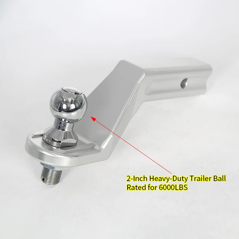 Aluminum Alloy 4 Inch Trailer Arm with 2-Inch Ball Off-road Refit Trailer Hitch Parts Tow Hook Trailers Car Accessories 5