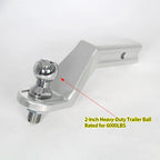 Aluminum Alloy 4 Inch Trailer Arm with 2-Inch Ball Off-road Refit Trailer Hitch Parts Tow Hook Trailers Car Accessories 5