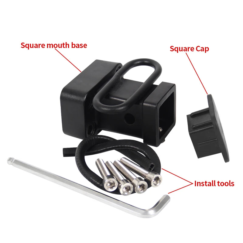 Patrol High Strength Manganese Steel Trailer Towing Device Square Base With 5cm X 5cm Easy-to-Use Hitch for Trailers 3