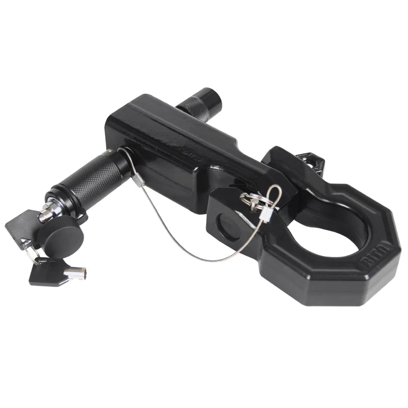 New Black 15ton Heavy Duty 40CR Steel Trailer Hitch Rescue Arm 5x5cm Square Tube Retrofit Parts Car Tow Hook Accessories 2
