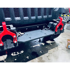 For 07-17 Jeep Wrangler JL JK JT Steel Winch Tray Bracket Parts Winch Mounting Rack Holder Frame Trailer Hitch Car Accessories 4