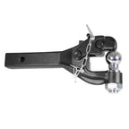 New Black Tube Arm Integrated Die-casting Heavy Duty Steel Tow Hook Parts Trailer Hitch Accessories 2inch or 50mm Towing Ball 3