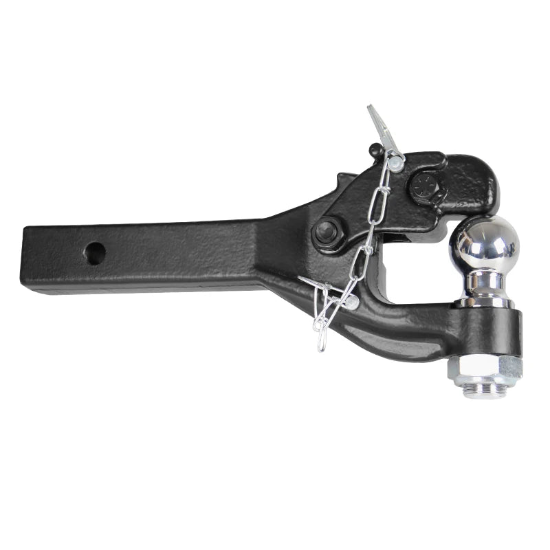 New Black Tube Arm Integrated Die-casting Heavy Duty Steel Tow Hook Parts Trailer Hitch Accessories 2inch or 50mm Towing Ball 3