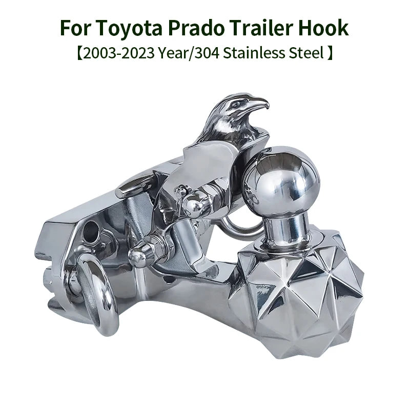 Trailer Stainless Steel Towing Hook for Toyota Prado Eagle Head Design Refit Parts Trailer Hitch Arm Camping Car Accessories 1