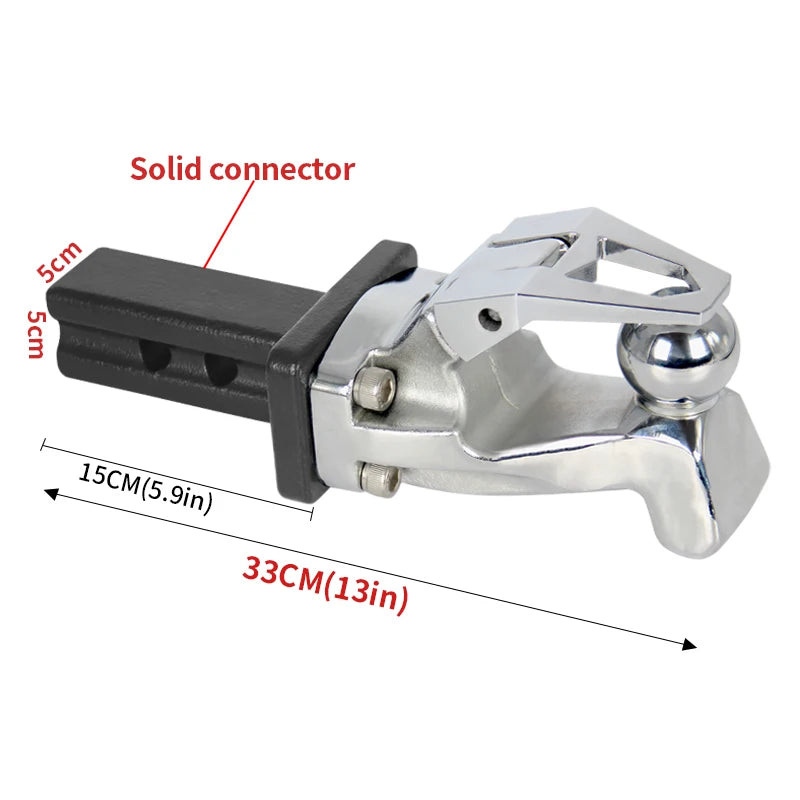 Viper-shaped Rear Tow Hook with Ball Modification Trailer Hitch Parts & Quick Install 5x5cm Trailers Arm Car Accessories 2